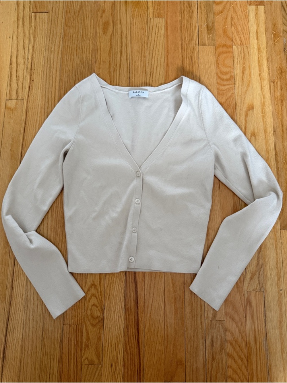 Babaton Cream V-Neck Cardigan